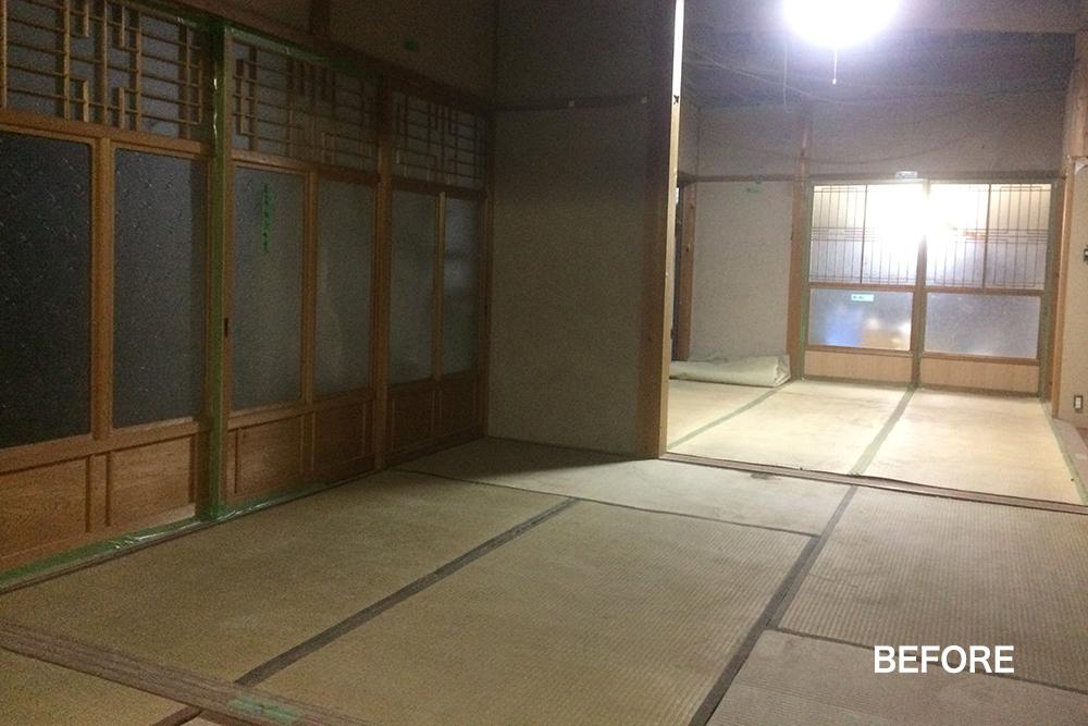 【BEFORE】2間続きの和室はリノベ後ダイニングキッチンに