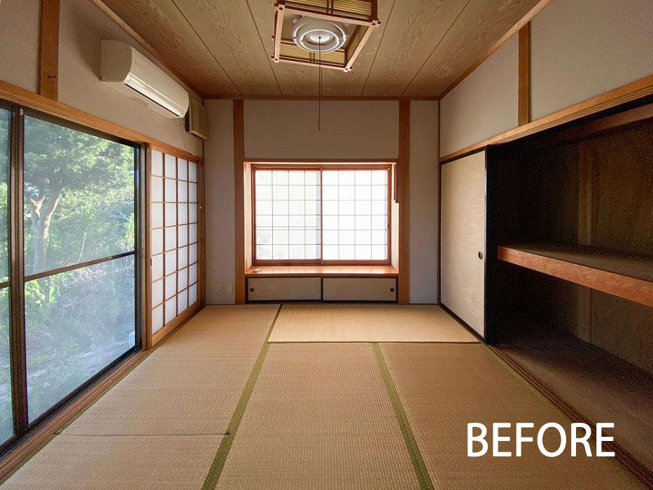 【BEFORE】大きな窓のあった西側の和室
